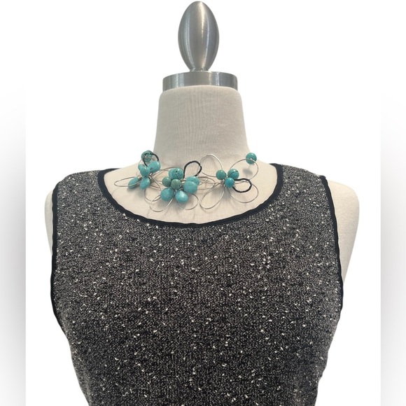 Talbots Monochrome Textured Knit Dress ๐ - Picture 4 of 7